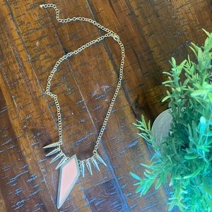 Statement Necklace, peach and gold